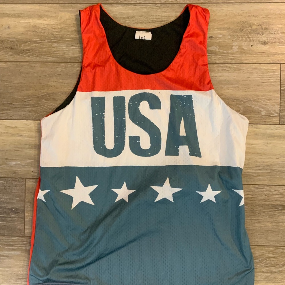 USA Themed Men's Reversible Tank Top. Size XL